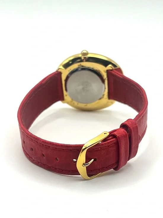 Vintage Palette Paint Quartz Watch with Red Leather Strap - Picture 3 of 13